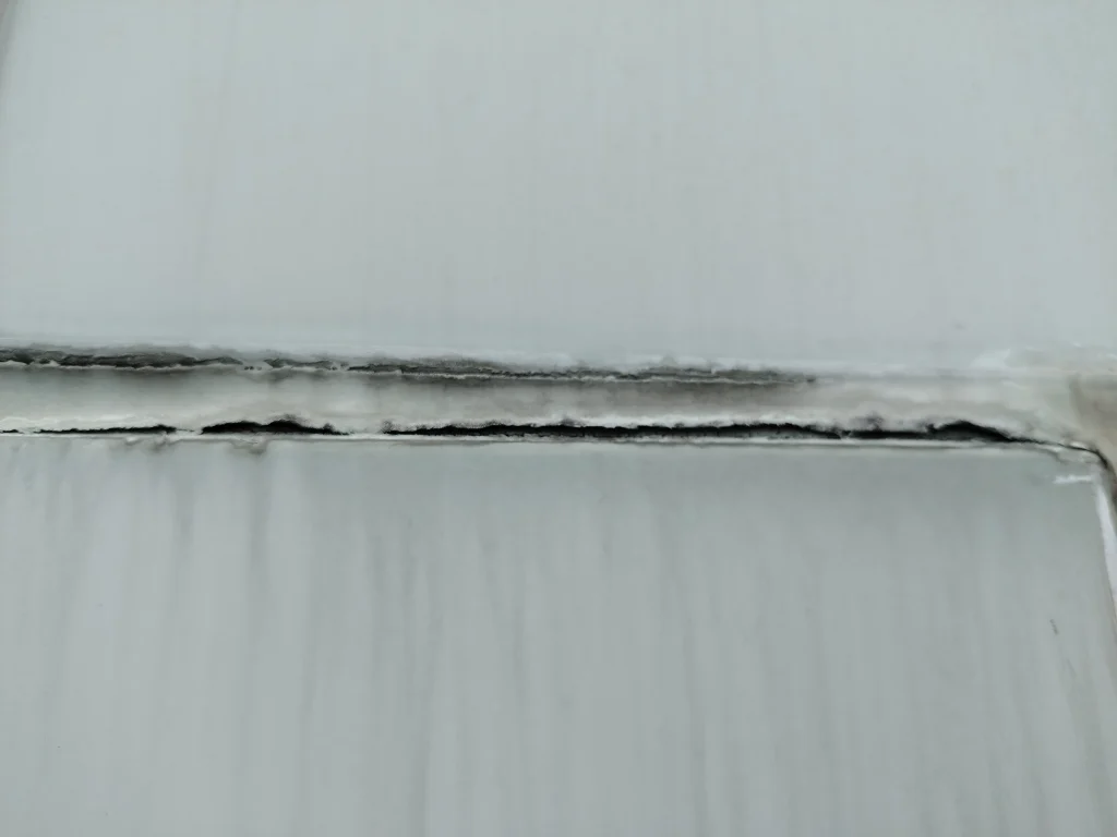 sealant deterioration over time due to weather scaled